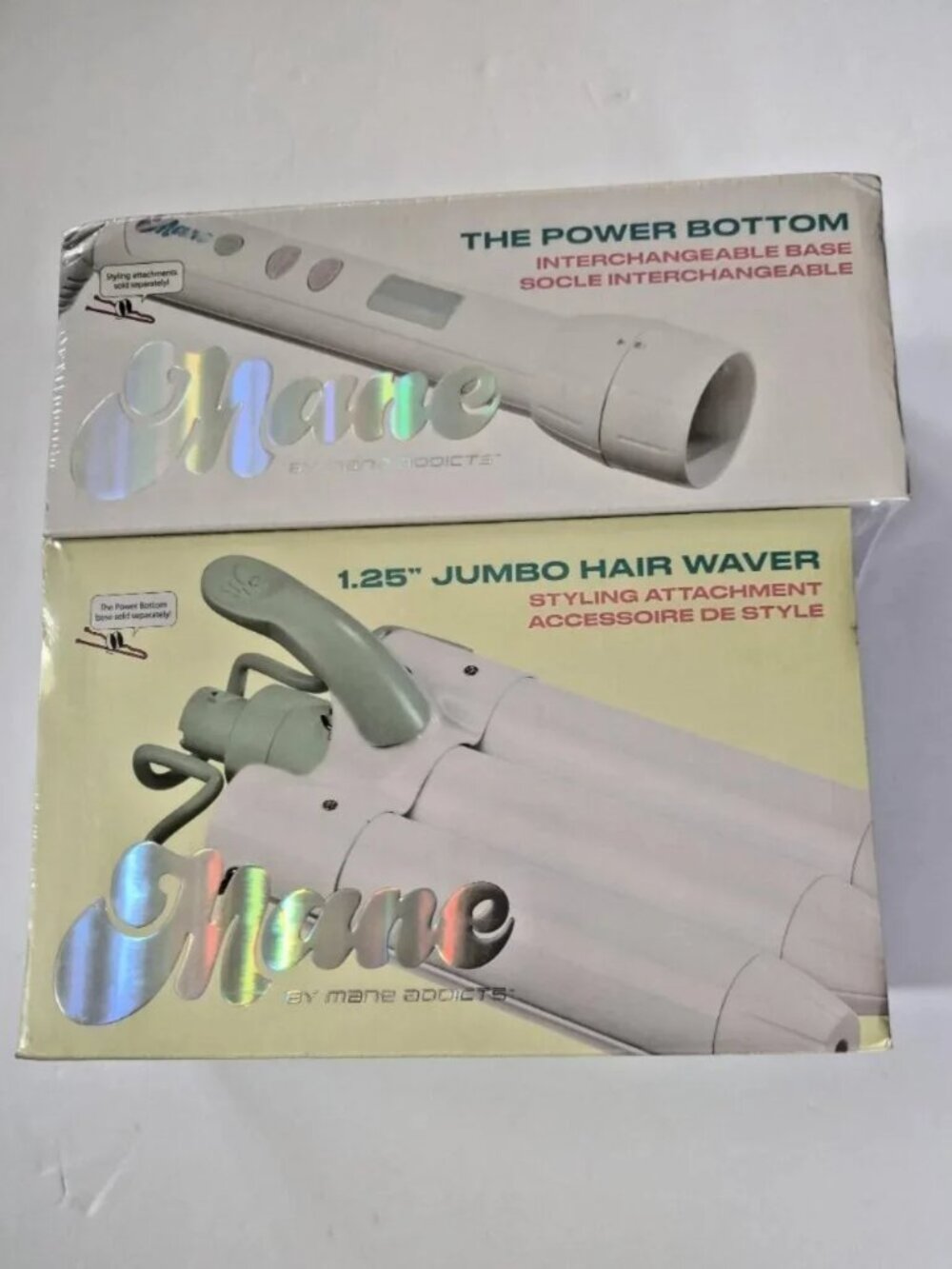 Mane The Power Bottom Base & 1.25” Jumbo Hair Waver - New / Sealed